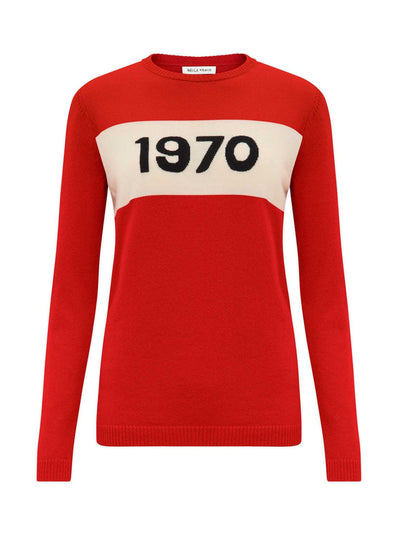 Bella Freud Red 1970 jumper at Collagerie