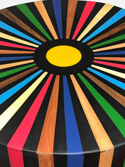 Black multicoloured Disco side table