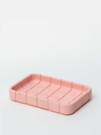 Block Design Pink tile soap dish at Collagerie