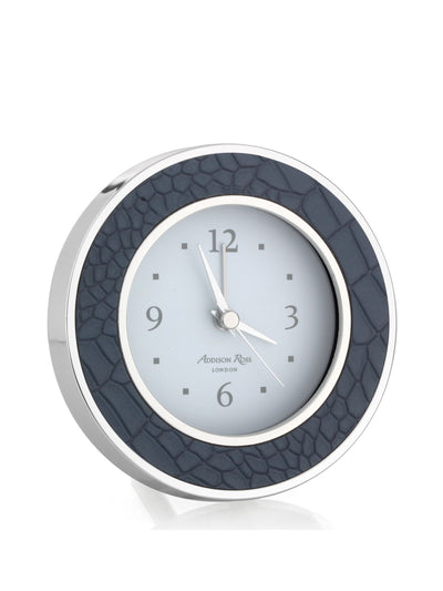Addison Ross Blue and silver croc alarm clock at Collagerie