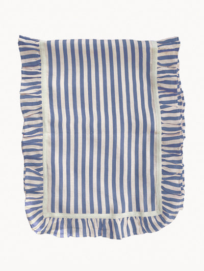 Amuse La Bouche Folkstone blue candy stripe table runner at Collagerie