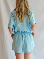 Echo blue short hemp pyjamas