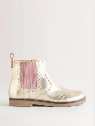 Boden Gold metallic chelsea boots at Collagerie