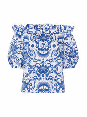Venezia blue Gwen cotton top