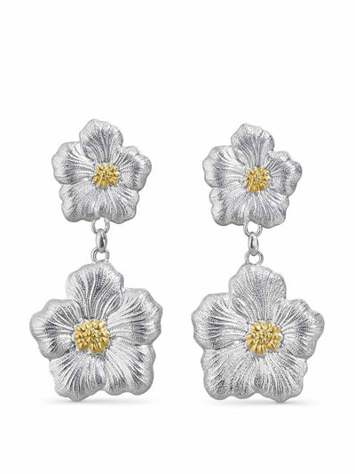 Buccellati Gold-plated sterling silver flower drop earrings at Collagerie