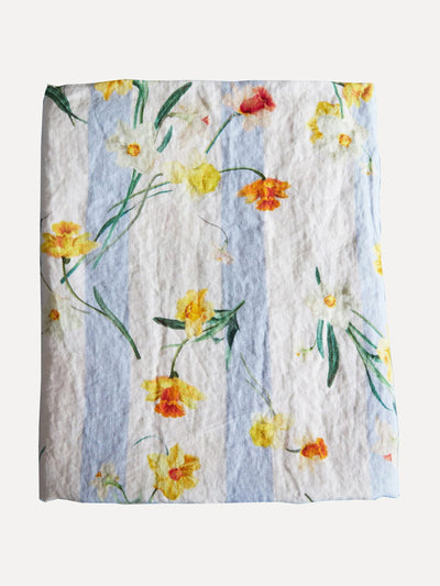 By hope Daffodil stripe linen tablecloth at Collagerie