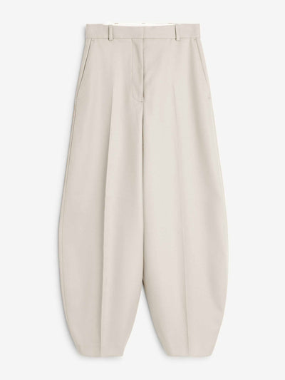 By Malene Birger Beige high waisted trousers at Collagerie