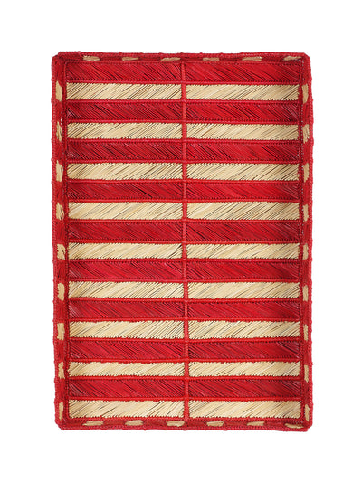 Cabana Hand-woven striped tray at Collagerie