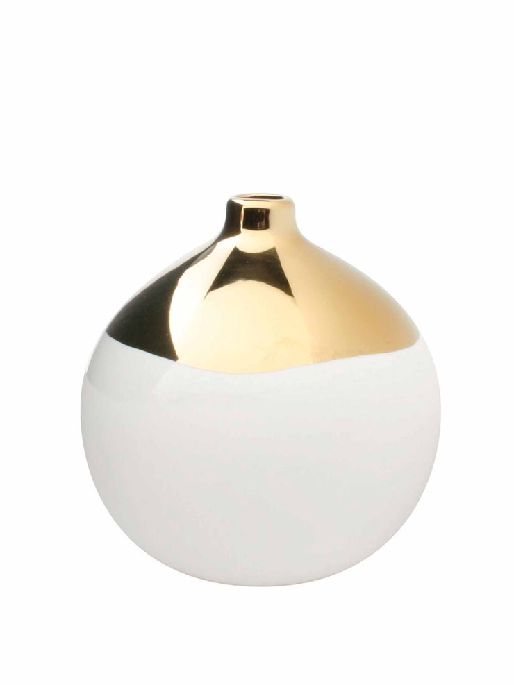 Gold glazed porcelain vase