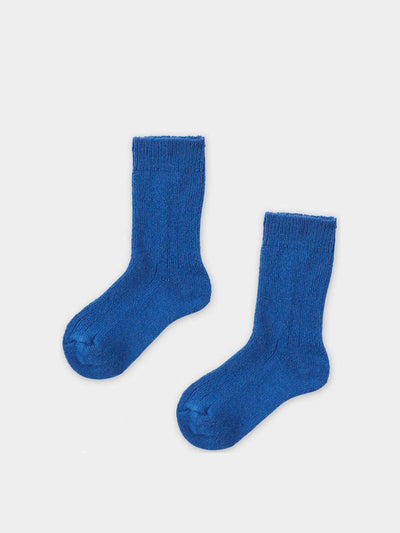 CARAMEL Rib ankle socks - royal blue at Collagerie