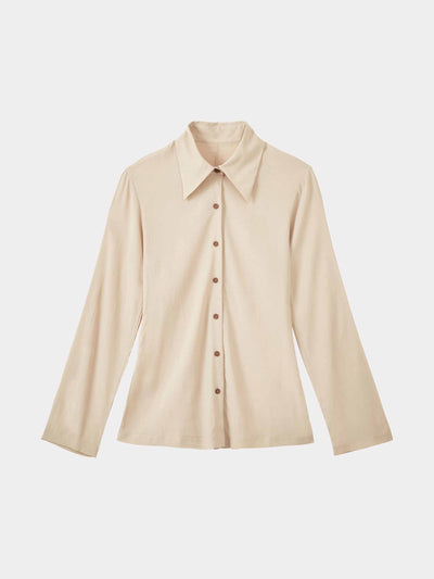 CARAMEL Stretch shirt - beige at Collagerie