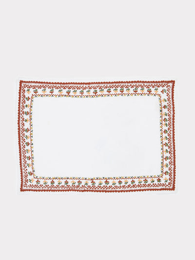 CARAMEL Embroidered placemat at Collagerie