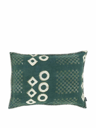 Caravane Green print cushion cover at Collagerie