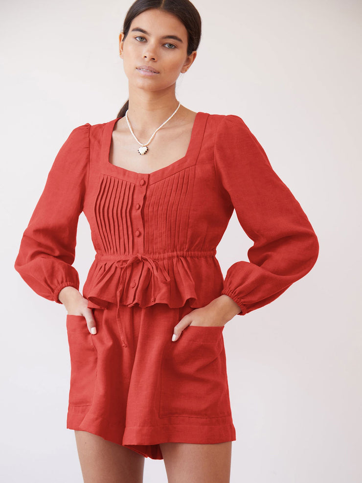 Red fini blouse