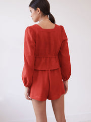 Red fini blouse