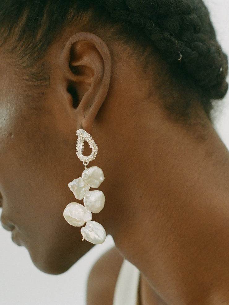 The Cascading Affair pearl earrings