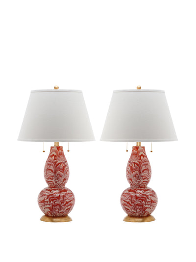 Chairish Glass table lamps (set of 2) at Collagerie