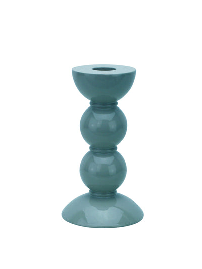 Addison Ross Short bobbin candlestick in Chambray blue at Collagerie