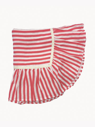 Amuse La Bouche Cherry red candy stripe tablecloth at Collagerie