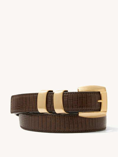 Chylak Brown leather belt at Collagerie