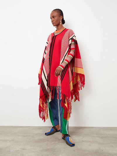 Colville Striped poncho at Collagerie