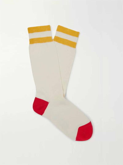 Connolly X Goodwood Striped cotton socks at Collagerie