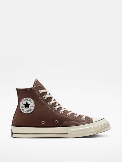 Converse Brown hightop trainers at Collagerie