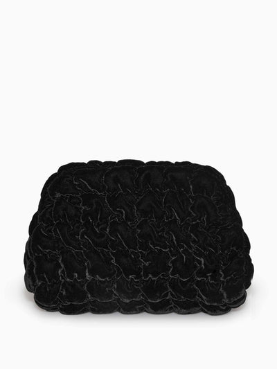Cos Velvet clutch bag at Collagerie