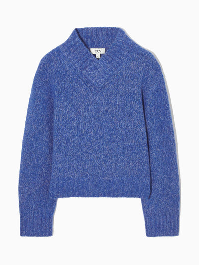 Cos Blue alpaca blend jumper at Collagerie