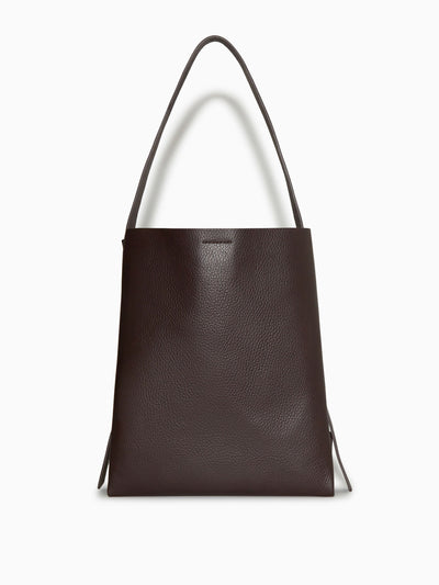 Cos Brown leather tote bag at Collagerie