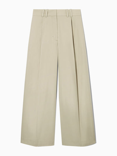 Cos Beige wide-leg trousers at Collagerie