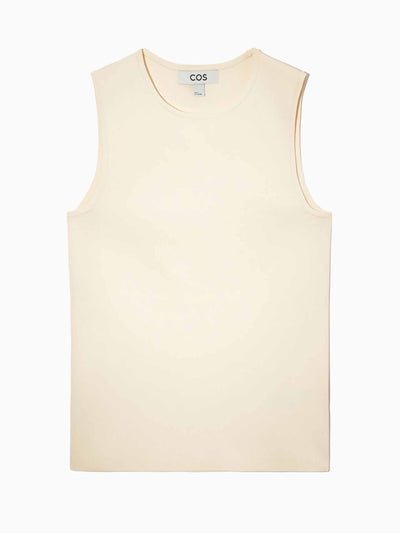 Cos Cream knitted vest at Collagerie