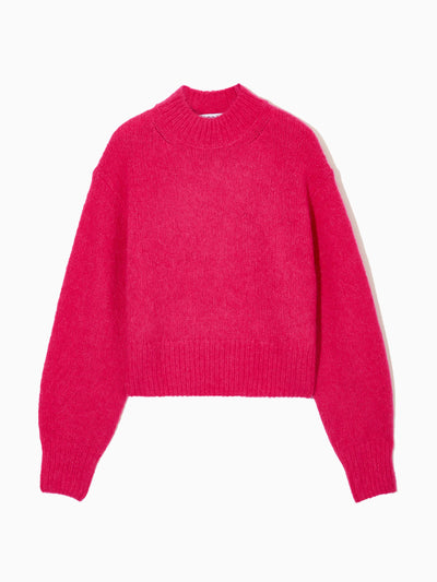 Cos Cropped alpaca-blend mock-neck jumper at Collagerie