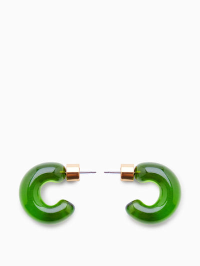 Cos Chunky glass hoop earrings at Collagerie
