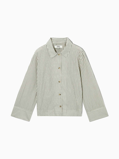 Cos Cropped striped shirt at Collagerie