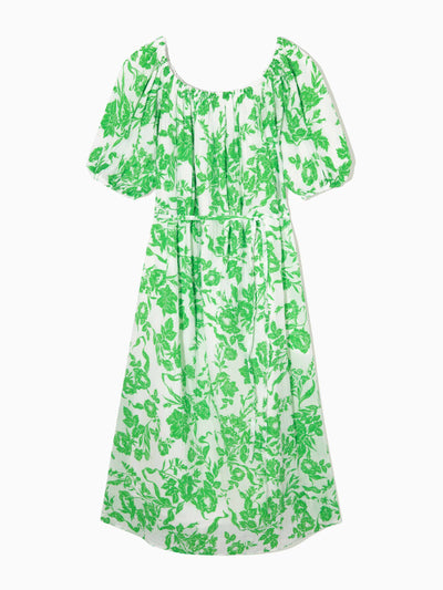 Cos Green and white dress at Collagerie