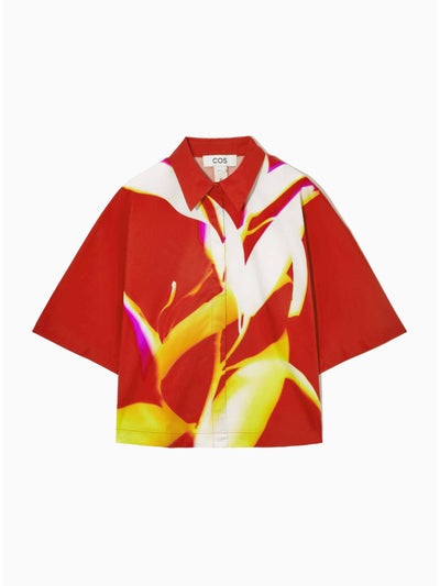 Cos Red printed shirt at Collagerie