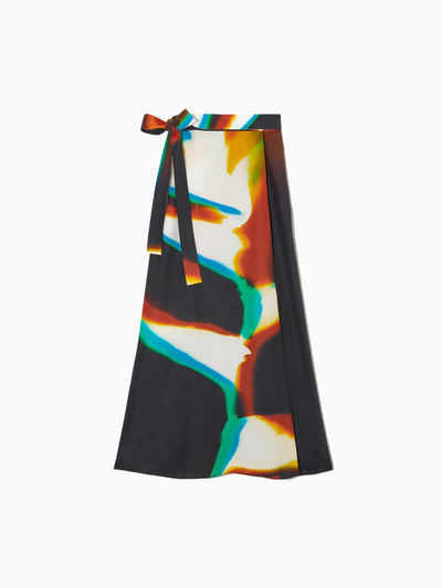 Cos Printed silk blend maxi wrap skirt at Collagerie
