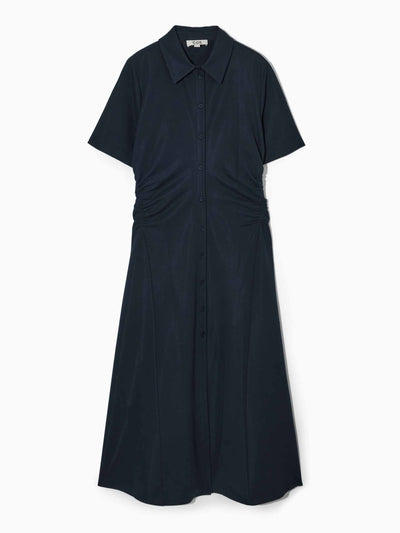 Cos Gathered midi shirt dress at Collagerie