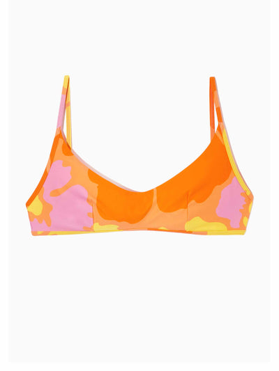 Cos Orange print bikini top at Collagerie