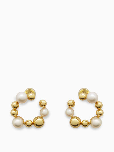 Cos Stud earrings with pearls at Collagerie