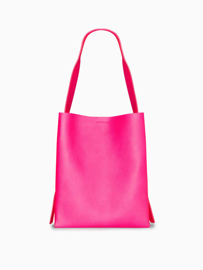 Cos Pink leather tote bag at Collagerie