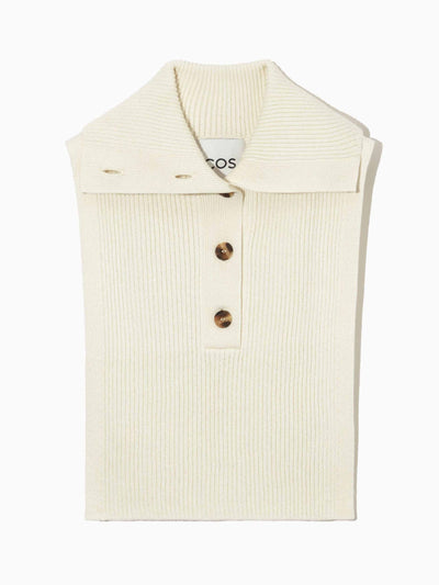 Cos Wool-blend button-down bib at Collagerie