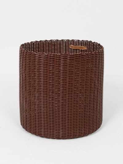 Palorosa Small woven pot in chocolate at Collagerie