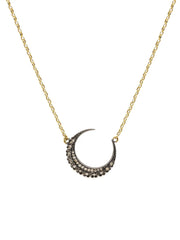 Classic crescent diamond necklace