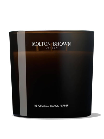 Molton Brown Re-charge black pepper scented triple wick candle at Collagerie