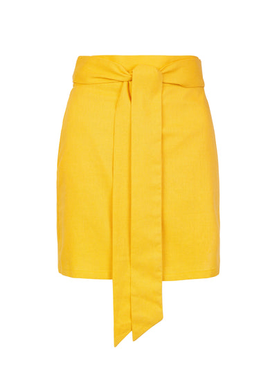Usisi Sister Yellow stephanie wrap skirt at Collagerie