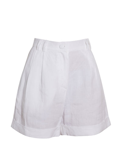 Casa Raki White clementina shorts at Collagerie