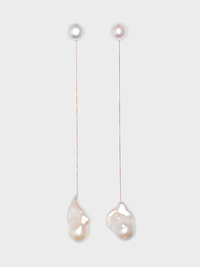 Danielle Frankel Flaired baroque pearl drop earrings at Collagerie