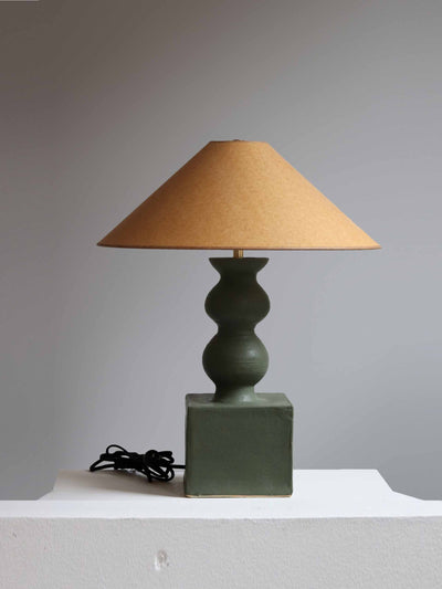 Danny Kaplan Studio Green ceramic lamp at Collagerie
